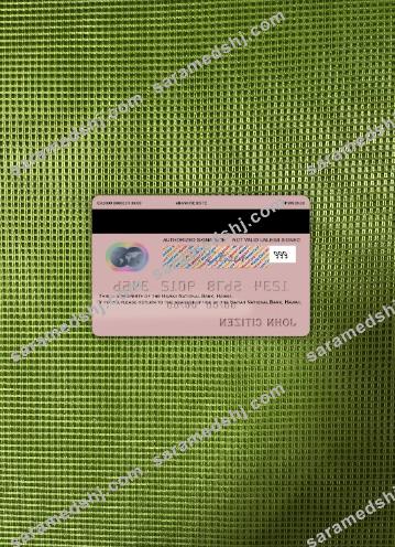 Hawaii, Hawaii National Bank mastercard photolook back